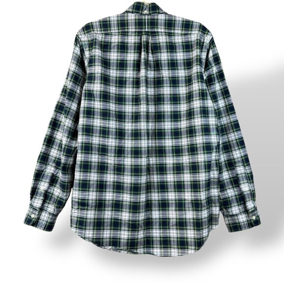 POLO RALPH LAUREN Men’s Long-Sleeve Blue and Green Plaid Button Down Shirt - Picture 5 of 11